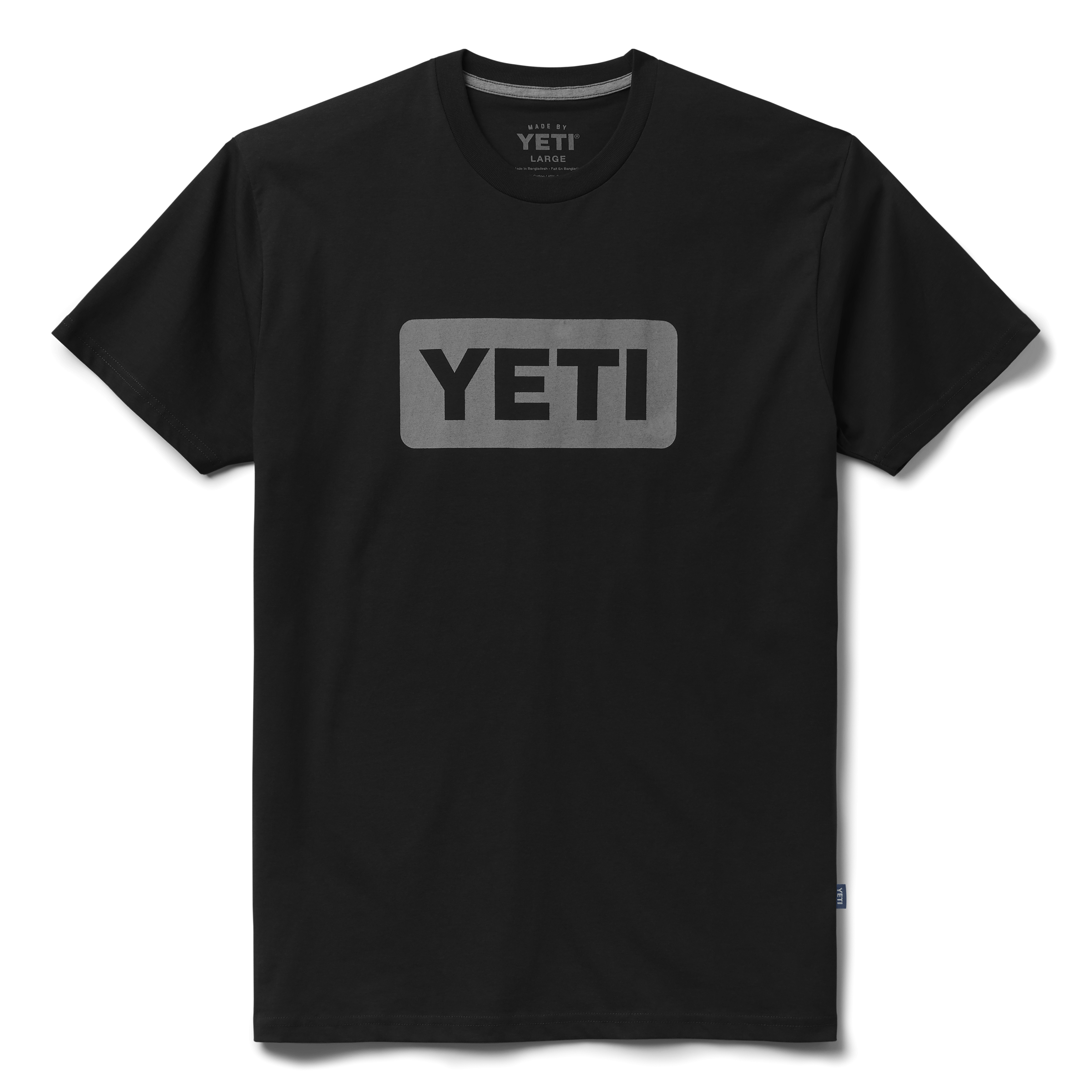 YETI Logo Badge Premium Short Sleeve T-Shirt Black/Grey